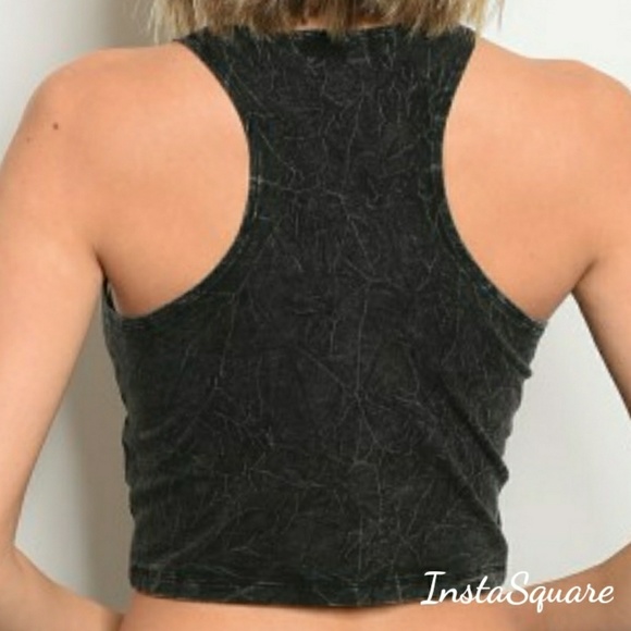 CHARCOAL "FEMME" CROP TOP MED - Picture 5 of 6